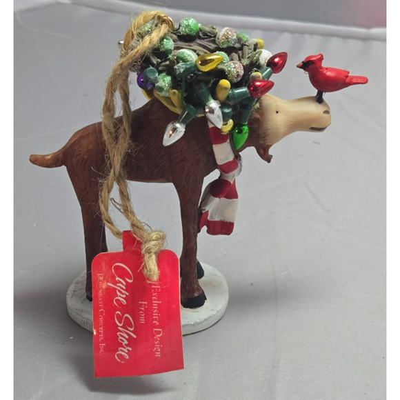 Cape Shore Moose and Chrstmas Lights Ornament --NEW - Picture 1 of 4